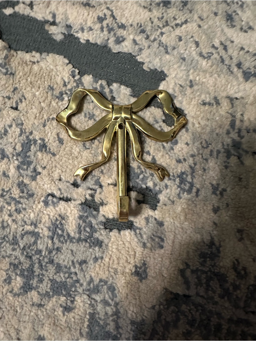 Decorative Gold Bow Wall Hook - Elegant Home Accent
